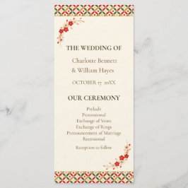 Festive Japanese Blossom Wedding Program プログラム
