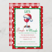 Festive Jingle and Mingle Holiday Cocktail Party 招待状 (正面/裏面)