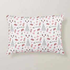Festive Joy Christmas – Santa, Reindeer & Ho Ho Ho アクセントクッション