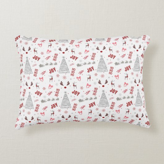 Festive Joy Christmas – Santa, Reindeer & Ho Ho Ho アクセントクッション (正面)