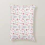 Festive Joy Christmas – Santa, Reindeer & Ho Ho Ho アクセントクッション (裏面(縦))