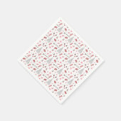 Festive Joy Christmas – Santa, Reindeer & Ho Ho Ho スタンダードカクテルナプキン (角)