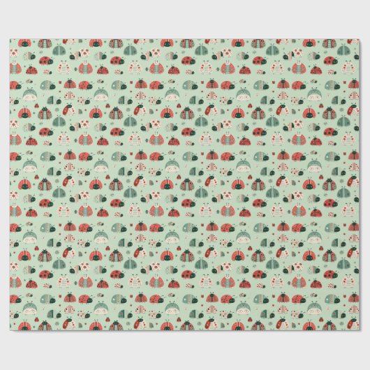 Festive Little Bugs ラッピングペーパー (フラット)