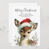 Festive Little Reindeer シーズンカード (正面/裏面)