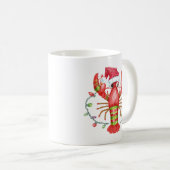 Festive Lobster Christmas Mug with Santa Hat コーヒーマグカップ (正面右)