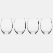 Festive LoCo Mah Jongg Wine Glasses ステムなしワイングラス (右)