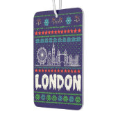 Festive London United Kingdom Ugly Christmas カーエアーフレッシュナー (左)