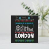 Festive London United Kingdom Ugly Christmas  サンキューカード (スタンド正面)