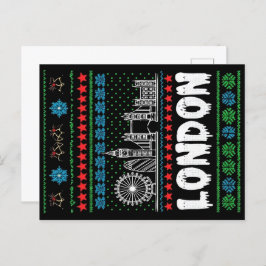 Festive London United Kingdom Ugly Christmas  ポストカード