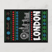 Festive London United Kingdom Ugly Christmas  ポストカード (正面)