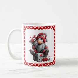 Festive Love Messenger Gnome "Heart and Presents"  コーヒーマグカップ