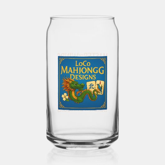 Festive Mahjong Pint Glasses  ガラス缶 (正面)