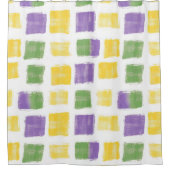 Festive Mardi Gras シャワーカーテン (正面)