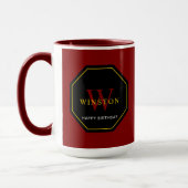 Festive Maroon Combo Mug for Birthday Celebrations マグカップ (左)