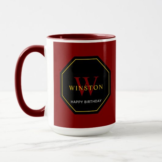 Festive Maroon Combo Mug for Birthday Celebrations マグカップ (左)