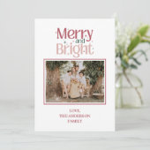 Festive Merry And Bright Christmas  シーズンカード (スタンド正面)