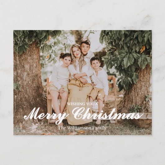 Festive Merry And Bright Christmas  ポストカード (正面)