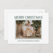Festive Merry And Bright Christmas  ポストカード (正面/裏面)