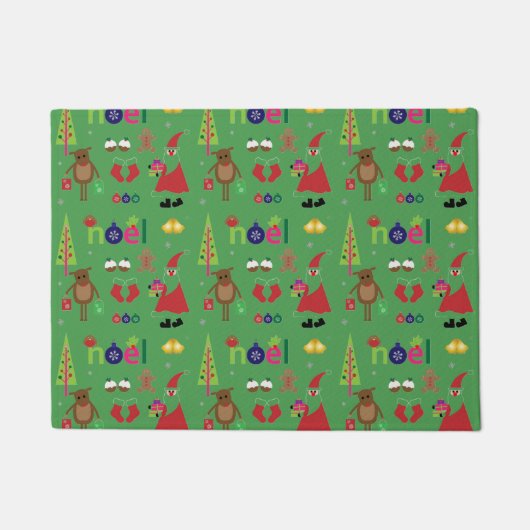 Festive Merry Christmas  ドアマット (正面)