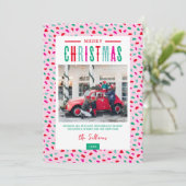 Festive Merry Christmas 4 Photo シーズンカード (スタンド正面)