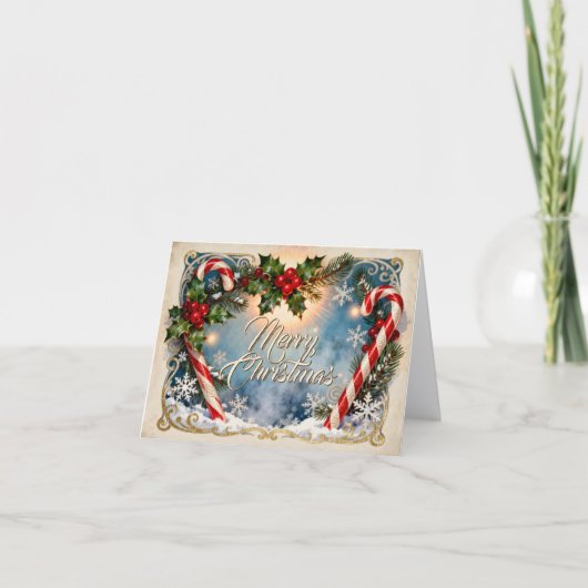 Festive Merry Christmas Card with Shine カード (正面)