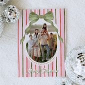 Festive Merry Christmas Family Photo Holiday Card シーズンカード