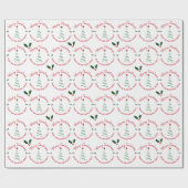 Festive Merry Christmas From Custom Name ラッピングペーパー (フラット)