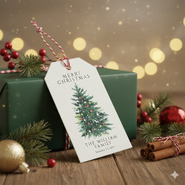 Festive Merry Christmas Gift Tags for Holiday Wrap ギフトタグ