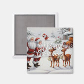 Festive "Merry Christmas" Holiday Cheer Magnet マグネット (正面/裏面)