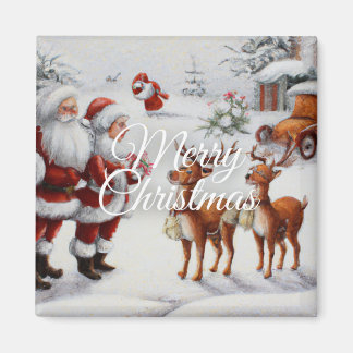 Festive "Merry Christmas" Holiday Cheer Magnet マグネット