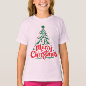 Festive merry christmas holiday greeting design tシャツ (正面)
