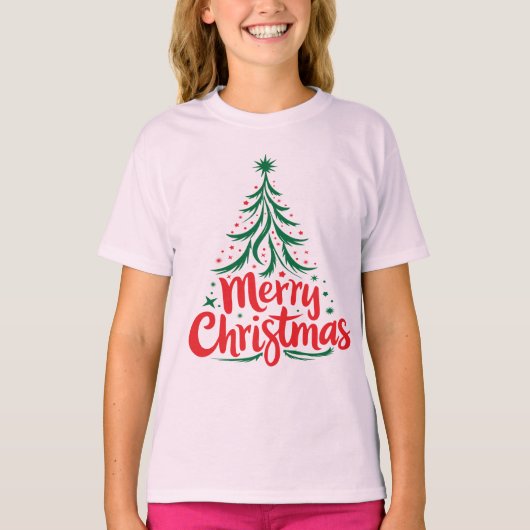 Festive merry christmas holiday greeting design tシャツ (正面)