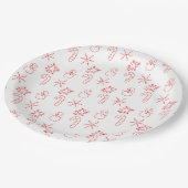 Festive Merry Christmas Napkin ペーパープレート (アングル)