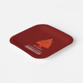 Festive Merry Christmas Napkin ペーパープレート (傾斜あり)