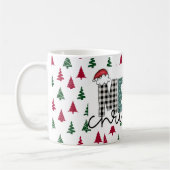 Festive "MERRY Christmas" Pattern Mug コーヒーマグカップ (左)