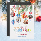 Festive Merry Christmas Pine & Baubles 4 Photo