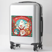 Festive Merry Christmas Postcard シール (スーツケース)