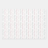 Festive Merry Christmas Striped 3 ラッピングペーパーシート (正面2)