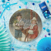 Festive Merry Christmas Winter Children ペーパープレート (パーティー)