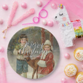 Festive Merry Christmas Winter Children ペーパープレート (パーティー)