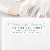 Festive Merry Little Christmas Address ラベル (インサイチュ)