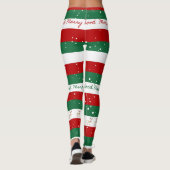 Festive Merry Mood Christmas, Red, Green & White レギンス (裏面)