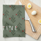 Festive Mistletoe - キッチンタオル (四つ折り)
