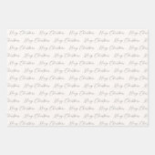 Festive Modern Black and Beige  ラッピングペーパーシート (正面)