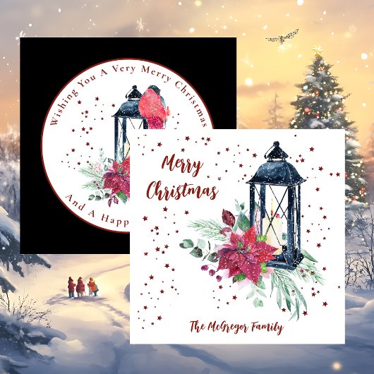 Festive Modern Christmas Card カード
