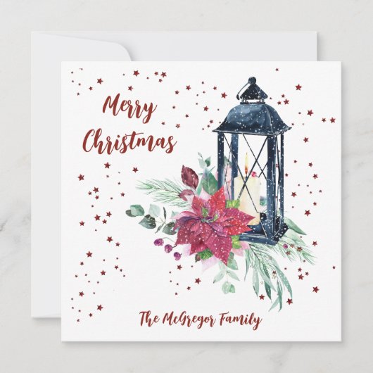 Festive Modern Christmas Card カード (正面)