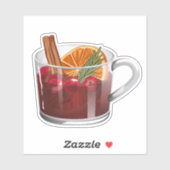 Festive Mulled Wine Spiced Drink Foodie Art シール (シート)