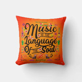 Festive: Music Is The Language Of The Soul (Orng) クッション