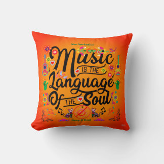 Festive: Music Is The Language Of The Soul (Orng) クッション