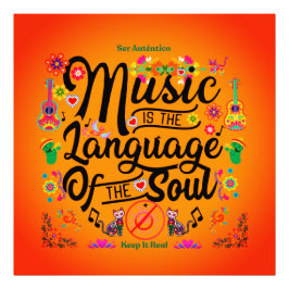 Festive: Music Is The Language Of The Soul (Orng) フォトプリント